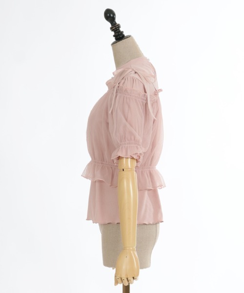 axes femme POETIQUE（アクシーズファムポエティック）の「チュールキャミセットプルオーバー（Tシャツ/カットソー・レディース・ピンク/ブラック/キナリ/ミント・MEDIUM）」の12枚目の写真