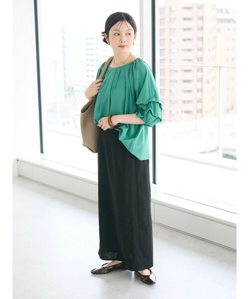 CRAFT STANDARD BOUTIQUE（クラフトスタンダードブティック）の「【キナリノ別注】リネンレーヨンスカート（スカート・レディース・アイボリー/ブラック/チャコールグレー/ネイビー・M/L）」の22枚目の写真