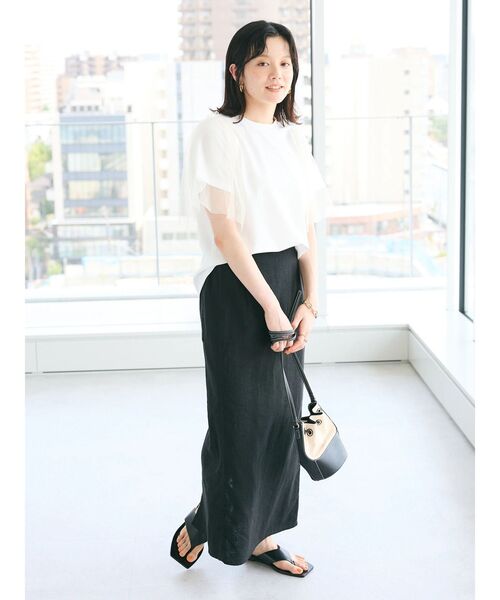 CRAFT STANDARD BOUTIQUE（クラフトスタンダードブティック）の「【キナリノ別注】リネンレーヨンスカート（スカート・レディース・アイボリー/ブラック/チャコールグレー/ネイビー・M/L）」の21枚目の写真