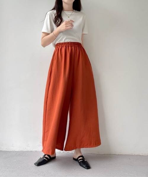 emi+(エミプラス)の「ギャザーカラーワイドガウチョパンツ(その他パンツ・レディース・ブラウン/ベージュ/ブラック/イエロー/グリーン・FREE)」の20枚目の写真