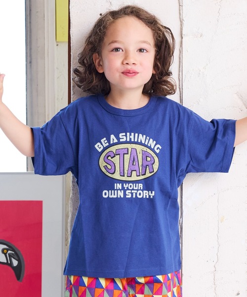 Life Support Products（ライフサポートプロダクツ）の「グラフィックプリントTシャツ（80～150cm）（Tシャツ/カットソー・キッズ・チャコール/マスタード/ラベンダー/レッド/ブラック/カーキ/オフホワイト/ターコイズブルー/ブルー/グレー・80/90/95/100/110/120/130/140/150）」の8枚目の写真