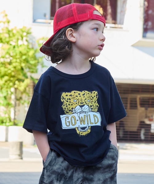 Life Support Products（ライフサポートプロダクツ）の「グラフィックプリントTシャツ（80～150cm）（Tシャツ/カットソー・キッズ・チャコール/マスタード/ラベンダー/レッド/ブラック/カーキ/オフホワイト/ターコイズブルー/ブルー/グレー・80/90/95/100/110/120/130/140/150）」の3枚目の写真