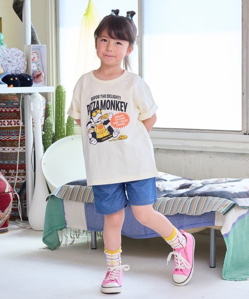 Life Support Products（ライフサポートプロダクツ）の「グラフィックプリントTシャツ（80～150cm）（Tシャツ/カットソー・キッズ・チャコール/マスタード/ラベンダー/レッド/ブラック/カーキ/オフホワイト/ターコイズブルー/ブルー/グレー・80/90/95/100/110/120/130/140/150）」の15枚目の写真