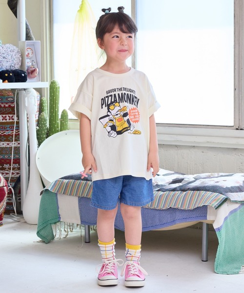 Life Support Products（ライフサポートプロダクツ）の「グラフィックプリントTシャツ（80～150cm）（Tシャツ/カットソー・キッズ・チャコール/マスタード/ラベンダー/レッド/ブラック/カーキ/オフホワイト/ターコイズブルー/ブルー/グレー・80/90/95/100/110/120/130/140/150）」の16枚目の写真