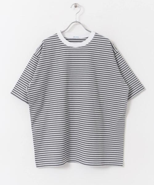 FORK&SPOON（フォークアンドスプーン）の「FORK&SPOON　ボーダーショートスリーブTシャツ（Tシャツ/カットソー・メンズ・ブラック系その他/ブルー系その他/ホワイト系その他・4/5）」の10枚目の写真