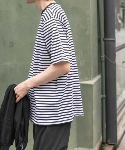 FORK&SPOON（フォークアンドスプーン）の「FORK&SPOON　ボーダーショートスリーブTシャツ（Tシャツ/カットソー・メンズ・ブラック系その他/ブルー系その他/ホワイト系その他・4/5）」の14枚目の写真