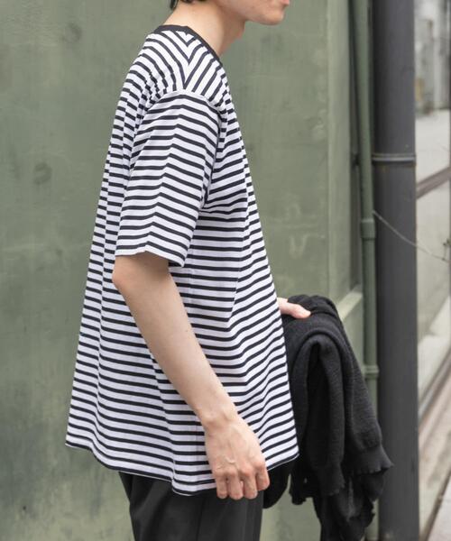 FORK&SPOON（フォークアンドスプーン）の「FORK&SPOON　ボーダーショートスリーブTシャツ（Tシャツ/カットソー・メンズ・ブラック系その他/ブルー系その他/ホワイト系その他・4/5）」の16枚目の写真