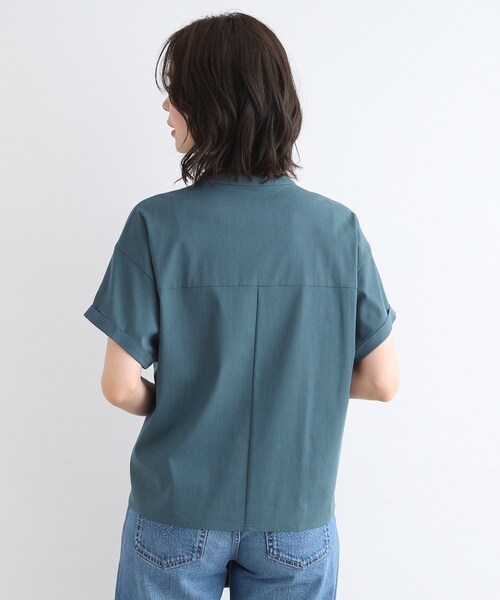 INDIVI(インディヴィ)の「◆【UVケア/接触冷感/SETUP可能】麻混ストレッチ タックブラウス(シャツ/ブラウス・レディース・ブラック/ブルー系8/ライトグレー系3/ベージュ系3・40/05/13/15 /36/38/19)」の16枚目の写真