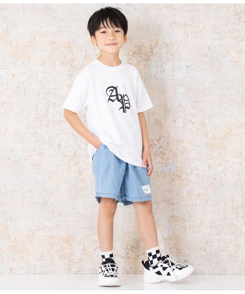 ANAP kids（アナップキッズ）の「オールドイングリッシュ箔プリントビッグTシャツ【親子お揃（Tシャツ/カットソー・キッズ・ブラック/ホワイト・130cm/110cm/120cm）」の20枚目の写真