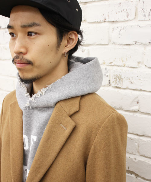 CIAOPANIC（チャオパニック）の「【Ciaopanic】　ウールメルトンチェスターコート（チェスターコート・メンズ・チャコールグレー/オリーブ/ネイビー/キャメル・LARGE/MEDIUM）」の18枚目の写真