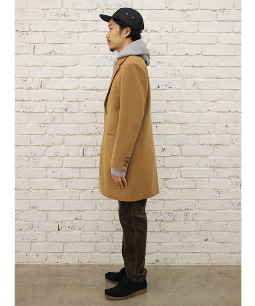 CIAOPANIC（チャオパニック）の「【Ciaopanic】　ウールメルトンチェスターコート（チェスターコート・メンズ・チャコールグレー/オリーブ/ネイビー/キャメル・LARGE/MEDIUM）」の20枚目の写真