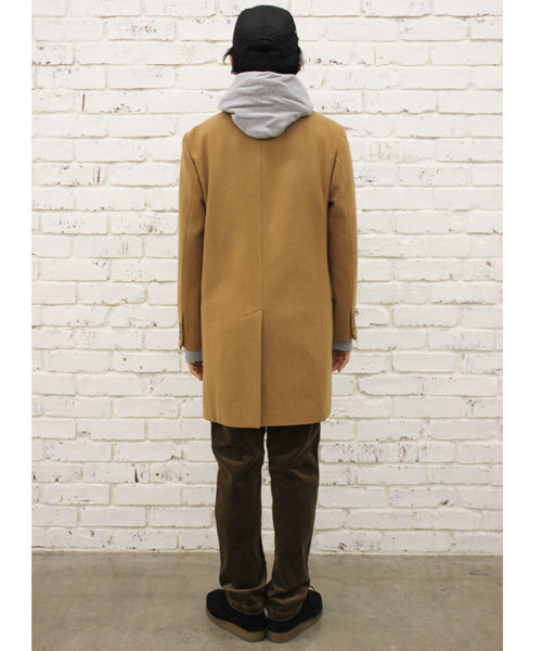 CIAOPANIC（チャオパニック）の「【Ciaopanic】　ウールメルトンチェスターコート（チェスターコート・メンズ・チャコールグレー/オリーブ/ネイビー/キャメル・LARGE/MEDIUM）」の12枚目の写真