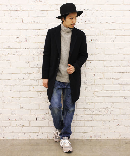 CIAOPANIC（チャオパニック）の「【Ciaopanic】　ウールメルトンチェスターコート（チェスターコート・メンズ・チャコールグレー/オリーブ/ネイビー/キャメル・LARGE/MEDIUM）」の13枚目の写真