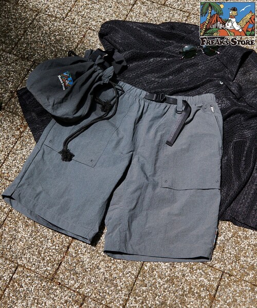 FREAK'S STORE(フリークスストア)の「FREAK’S STORE/フリークスストア ナイロンクライミングショートパンツ/ウェービングベルト/ベイカーパンツ/ボードショーツ/水陸両用(その他パンツ・メンズ・その他13/レオパード/ベージュ/カモフラージュ/その他15/その他16/ブラック/オリーブ/チャコールグレー/その他9・SMALL/MEDIUM/LARGE)」の3枚目の写真