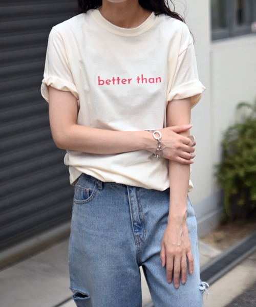 Marient（マリエント）の「カラープリントロゴTEE/Tシャツ（Tシャツ/カットソー・レディース・チャコール/ベージュ・FREE）」の4枚目の写真