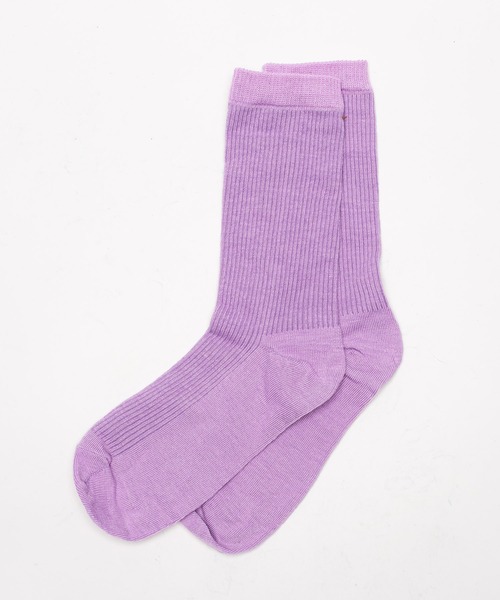 SVEC（シュベック）の「カラーリング リブソックス（ソックス/靴下・レディース・ホワイト/チャコールグレー/ライトブルー/ブラウン/グレー/ピンク/イエロー/オレンジ/ブラック/レッド/ワイン/ブルー/グリーン/マスタード/ラベンダー/アイボリー/グリーン系その他/イエロー系その他/ライトピンク/パープル・FREE）」の12枚目の写真