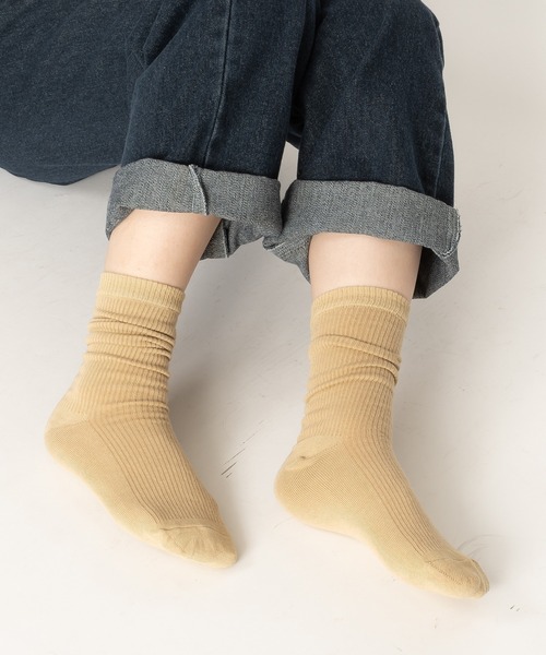 SVEC（シュベック）の「カラーリング リブソックス（ソックス/靴下・レディース・ホワイト/チャコールグレー/ライトブルー/ブラウン/グレー/ピンク/イエロー/オレンジ/ブラック/レッド/ワイン/ブルー/グリーン/マスタード/ラベンダー/アイボリー/グリーン系その他/イエロー系その他/ライトピンク/パープル・FREE）」の6枚目の写真