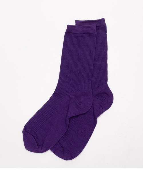 SVEC（シュベック）の「カラーリング リブソックス（ソックス/靴下・レディース・ホワイト/チャコールグレー/ライトブルー/ブラウン/グレー/ピンク/イエロー/オレンジ/ブラック/レッド/ワイン/ブルー/グリーン/マスタード/ラベンダー/アイボリー/グリーン系その他/イエロー系その他/ライトピンク/パープル・FREE）」の11枚目の写真
