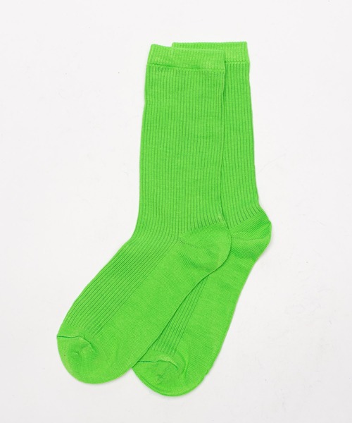 SVEC（シュベック）の「カラーリング リブソックス（ソックス/靴下・レディース・ホワイト/チャコールグレー/ライトブルー/ブラウン/グレー/ピンク/イエロー/オレンジ/ブラック/レッド/ワイン/ブルー/グリーン/マスタード/ラベンダー/アイボリー/グリーン系その他/イエロー系その他/ライトピンク/パープル・FREE）」の8枚目の写真