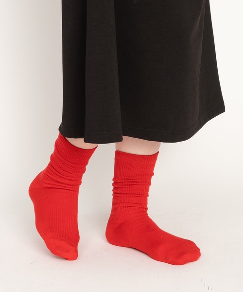 SVEC（シュベック）の「カラーリング リブソックス（ソックス/靴下・レディース・ホワイト/チャコールグレー/ライトブルー/ブラウン/グレー/ピンク/イエロー/オレンジ/ブラック/レッド/ワイン/ブルー/グリーン/マスタード/ラベンダー/アイボリー/グリーン系その他/イエロー系その他/ライトピンク/パープル・FREE）」の18枚目の写真