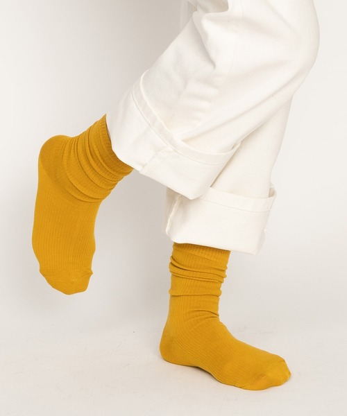 SVEC（シュベック）の「カラーリング リブソックス（ソックス/靴下・レディース・ホワイト/チャコールグレー/ライトブルー/ブラウン/グレー/ピンク/イエロー/オレンジ/ブラック/レッド/ワイン/ブルー/グリーン/マスタード/ラベンダー/アイボリー/グリーン系その他/イエロー系その他/ライトピンク/パープル・FREE）」の14枚目の写真