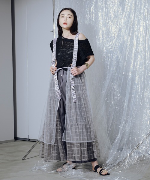 Window tulle 2way ハーネススカート Ezick（エジック）の「Window tulle 2way ハーネススカート