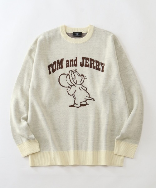 Tom＆Jerry（トムアンドジェリー）の「【Tom & Jerry/トム & ジェリー】 アートワークデザイン ジャガードニット セーター（ニット/セーター・メンズ・ブラウン/ブルー系その他/スミクロ/アイボリー・LL/M/L）」の5枚目の写真