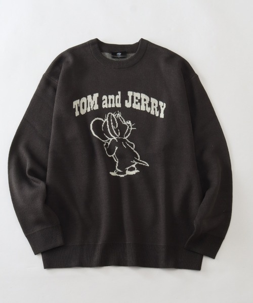 Tom＆Jerry（トムアンドジェリー）の「【Tom & Jerry/トム & ジェリー】 アートワークデザイン ジャガードニット セーター（ニット/セーター・メンズ・ブラウン/ブルー系その他/スミクロ/アイボリー・LL/M/L）」の7枚目の写真