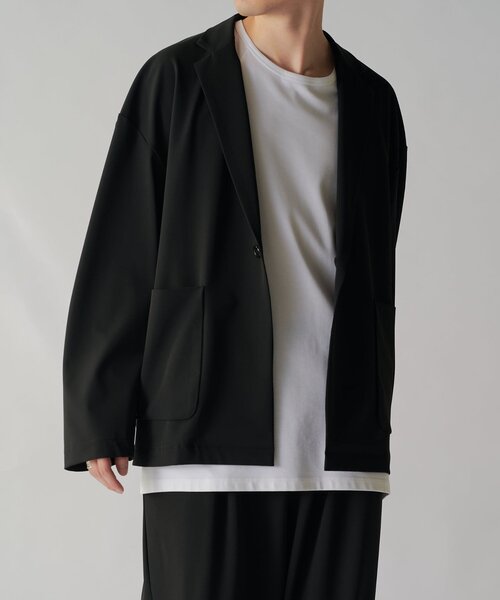 Lui's（ルイス）の「ウォッシャブル1Bジャケット（テーラードジャケット・メンズ・ブラック/ライトグレー・M/S）」の17枚目の写真