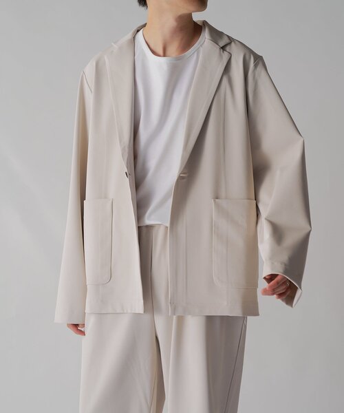 Lui's（ルイス）の「ウォッシャブル1Bジャケット（テーラードジャケット・メンズ・ブラック/ライトグレー・M/S）」の10枚目の写真