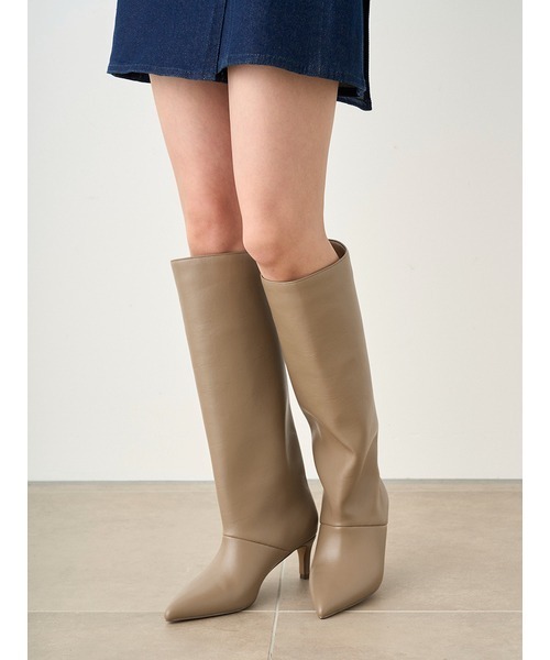 SNIDEL（スナイデル）の「ワイドシャフトロングブーツ（ブーツ・レディース・ブラック/ダークグレー/ベージュ・SMALL/LARGE/MEDIUM）」の18枚目の写真