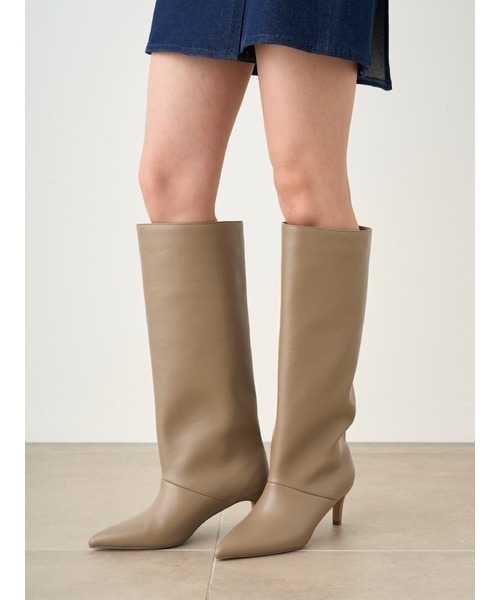 SNIDEL（スナイデル）の「ワイドシャフトロングブーツ（ブーツ・レディース・ブラック/ダークグレー/ベージュ・SMALL/LARGE/MEDIUM）」の19枚目の写真