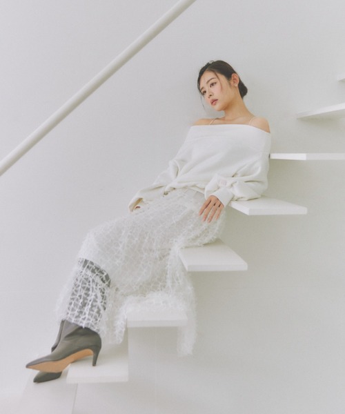 SNIDEL（スナイデル）の「ワイドシャフトロングブーツ（ブーツ・レディース・ブラック/ダークグレー/ベージュ・SMALL/LARGE/MEDIUM）」の14枚目の写真