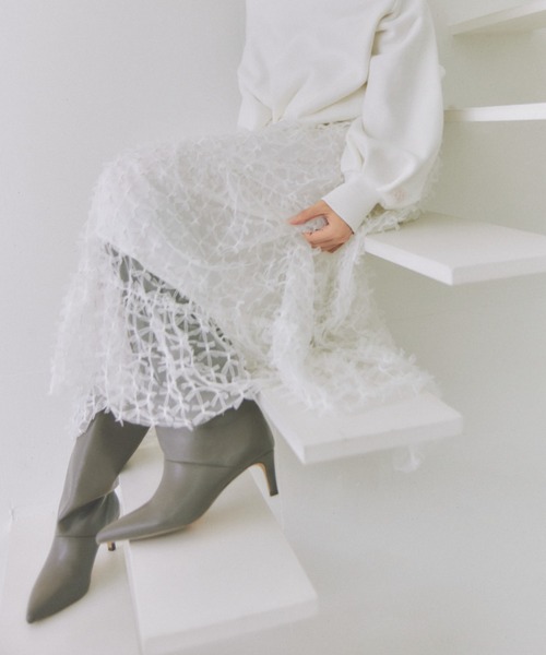 SNIDEL（スナイデル）の「ワイドシャフトロングブーツ（ブーツ・レディース・ブラック/ダークグレー/ベージュ・SMALL/LARGE/MEDIUM）」の15枚目の写真