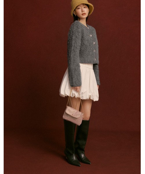 SNIDEL（スナイデル）の「ワイドシャフトロングブーツ（ブーツ・レディース・ブラック/ダークグレー/ベージュ・SMALL/LARGE/MEDIUM）」の5枚目の写真