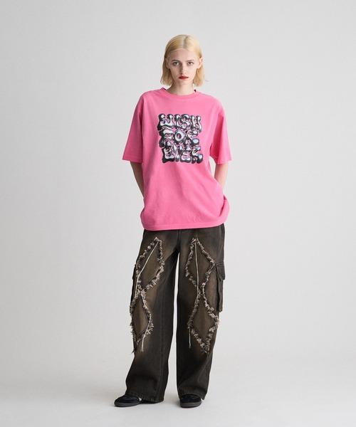 WISH FOR EVER(ウィッシュフォーエバー)の「FRINGE OVERDYED CARGO DENIM / フリンジオーバーダイカーゴデニム(デニムパンツ・メンズ・ブラック/ブラウン・MEDIUM/SMALL/LARGE)」の14枚目の写真