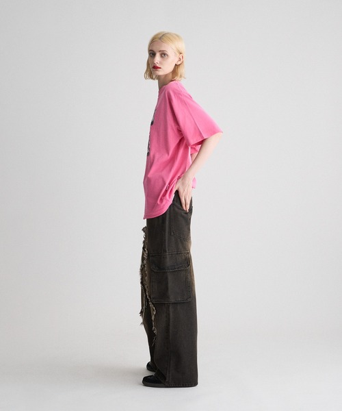 WISH FOR EVER(ウィッシュフォーエバー)の「FRINGE OVERDYED CARGO DENIM / フリンジオーバーダイカーゴデニム(デニムパンツ・メンズ・ブラック/ブラウン・MEDIUM/SMALL/LARGE)」の13枚目の写真