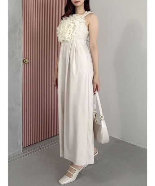 dazzlin（ダズリン）の「ハートチュールフリルオールインワン（つなぎ/オールインワン・レディース・ネイビー/アイボリー・SMALL/MEDIUM）」の8枚目の写真