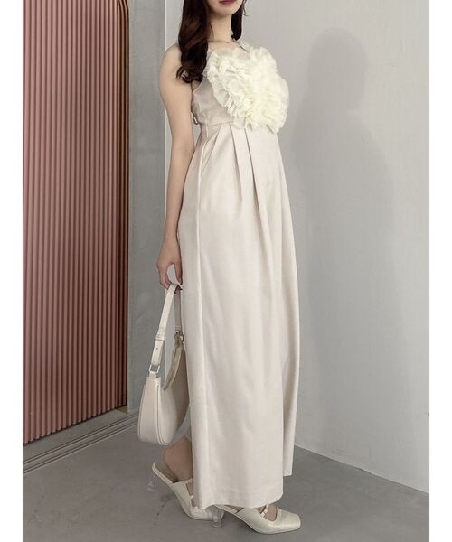 dazzlin（ダズリン）の「ハートチュールフリルオールインワン（つなぎ/オールインワン・レディース・ネイビー/アイボリー・SMALL/MEDIUM）」の10枚目の写真