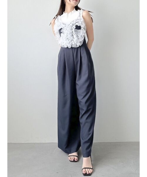 dazzlin（ダズリン）の「ハートチュールフリルオールインワン（つなぎ