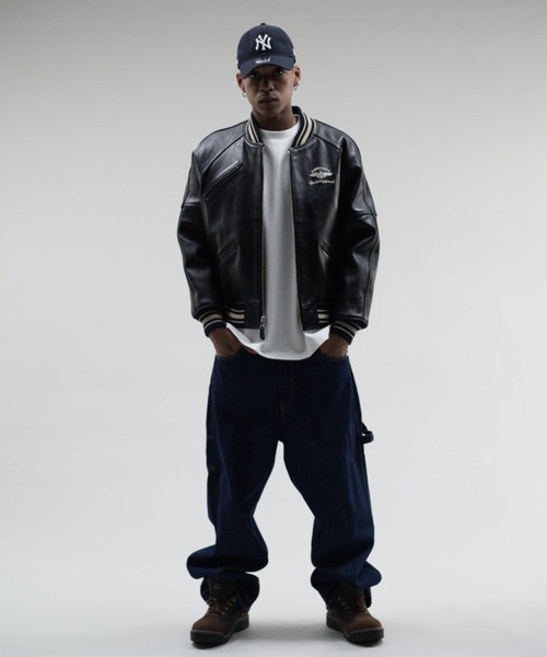 AVIREX(アヴィレックス)の「VARSITY JACKET / バーシティ ジャケット / AVIREX / アヴィレックス(スタジャン・メンズ・レッド/ブラック/ナチュラル・X-LARGE/X-SMALL/SMALL/LARGE/MEDIUM)」の6枚目の写真