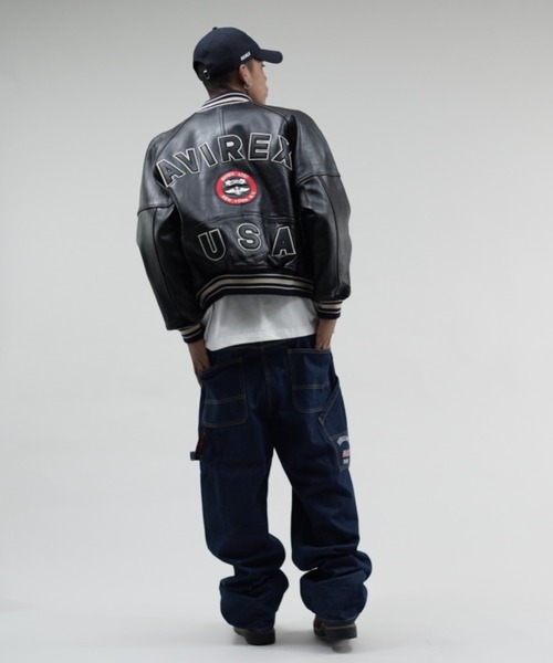 AVIREX(アヴィレックス)の「VARSITY JACKET / バーシティ ジャケット / AVIREX / アヴィレックス(スタジャン・メンズ・レッド/ブラック/ナチュラル・X-LARGE/X-SMALL/SMALL/LARGE/MEDIUM)」の9枚目の写真