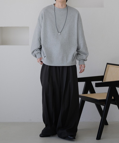 epnok(エプノック)の「タックオーバースウェット(スウェット・メンズ・レッド/グレー/ブラック・SMALL/MEDIUM/LARGE)」の14枚目の写真