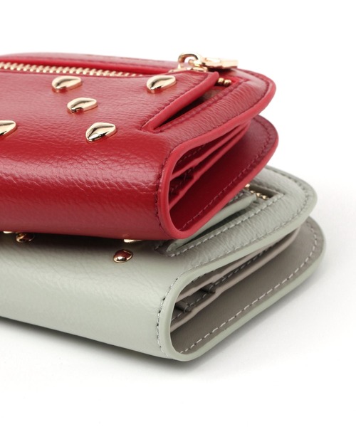 niko and...（ニコアンド）の「オリジナルスタッズ二つ折り財布（財布・レディース・ブラック/グリーン/レッド/シルバー/ゴールド・0）」の17枚目の写真