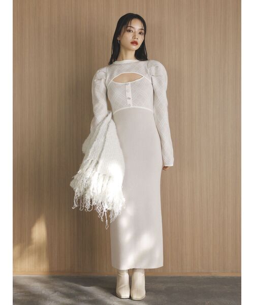 dazzlin（ダズリン）の「キャンディカラービッグマフラー（マフラー・レディース・アイボリー/ブラック/ピンク/オレンジ/グリーン/ブルー/パープル/ライトブルー・FREE）」の21枚目の写真