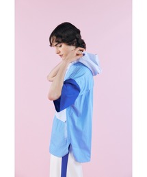 nagonstans（ナゴンスタンス）の「Stripe Mix Hoodieシャツ（シャツ