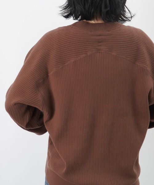 LUCA/LADY LUCK LUCA(ルカ/レディラックルカ)の「LC/LLL スウェディッシュリブカーディガン / コットンVネックカーディガン(カーディガン/ボレロ・レディース・ブラック/ブルー/ブラウン・FREE)」の7枚目の写真