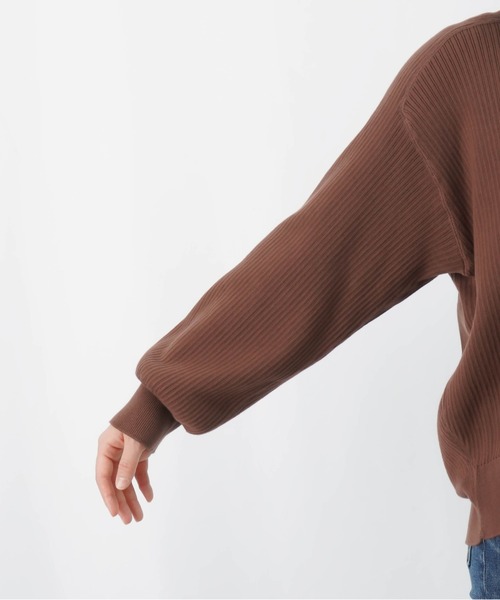 LUCA/LADY LUCK LUCA(ルカ/レディラックルカ)の「LC/LLL スウェディッシュリブカーディガン / コットンVネックカーディガン(カーディガン/ボレロ・レディース・ブラック/ブルー/ブラウン・FREE)」の8枚目の写真