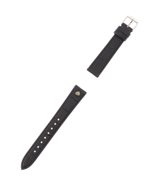 HIROB(ヒロブ)の「LOBOR BLACK STRAP 16mm(SILVER)(アナログ腕時計・レディース・シルバー・FREE)」の1枚目の写真