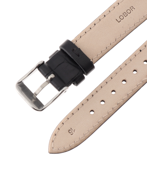 HIROB(ヒロブ)の「LOBOR BLACK STRAP 16mm(SILVER)(アナログ腕時計・レディース・シルバー・FREE)」の4枚目の写真